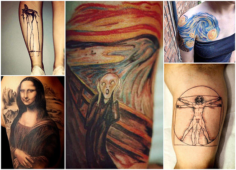 BIGPIC42 Татуировки, вдохновленные произведениями искусства