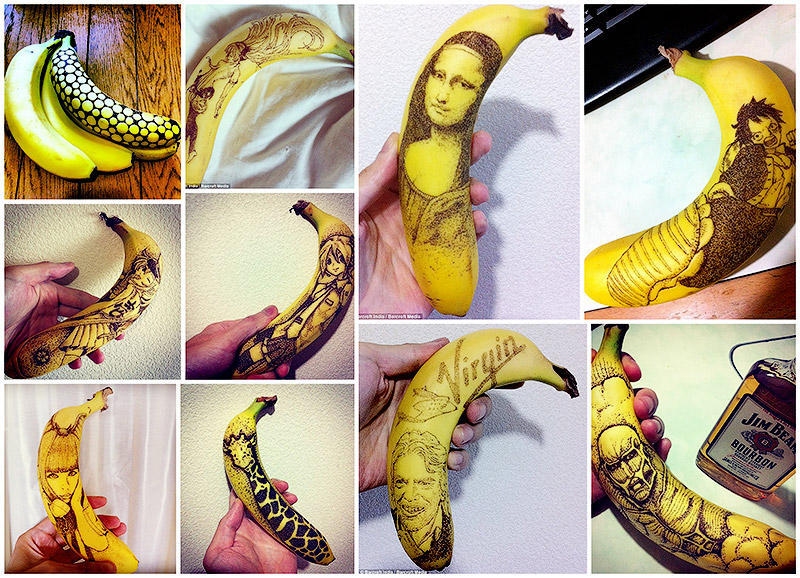 BIGPIC2 Удивительные рисунки на бананах
