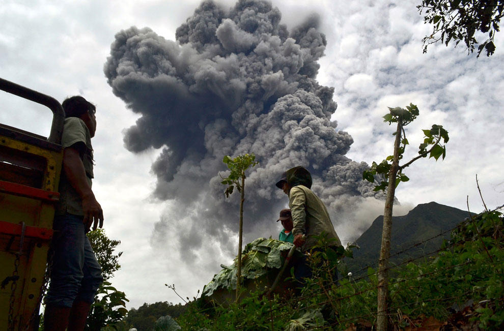 Sinabung02 Вулканическая зима на Суматре   последствие извержения вулкана Синабунг