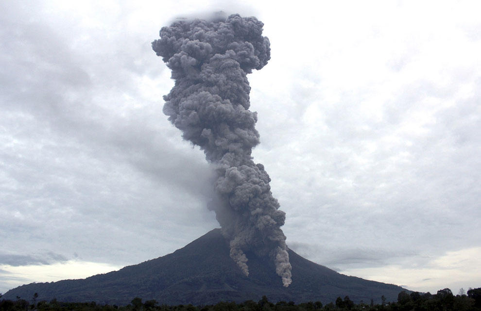 Sinabung06 Вулканическая зима на Суматре   последствие извержения вулкана Синабунг
