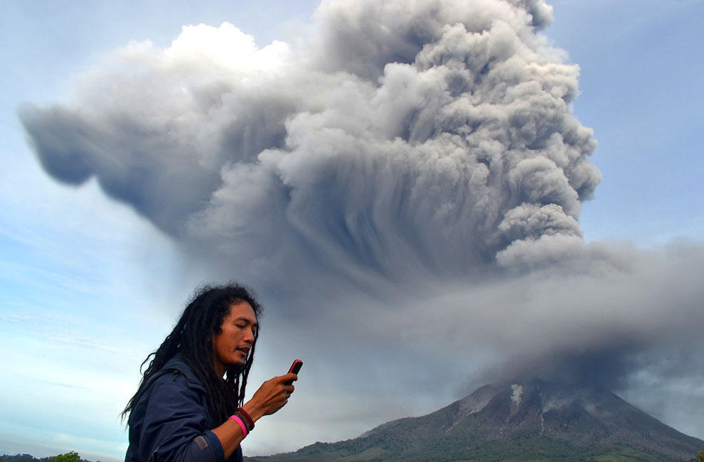 Sinabung10 Вулканическая зима на Суматре   последствие извержения вулкана Синабунг