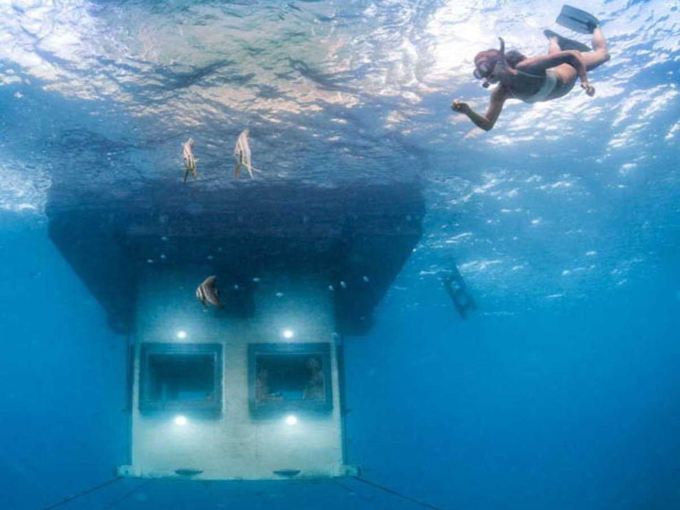 underwaterhotel03 Первый подводный гостиничный номер в Африке