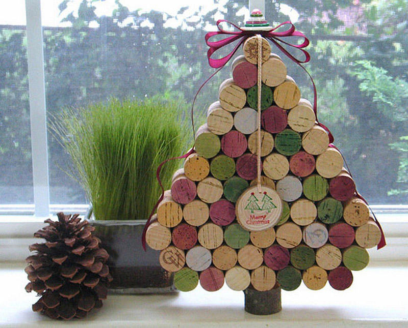 diyxmastrees13 Как сделать новогоднюю елку своими руками: несколько простых идей