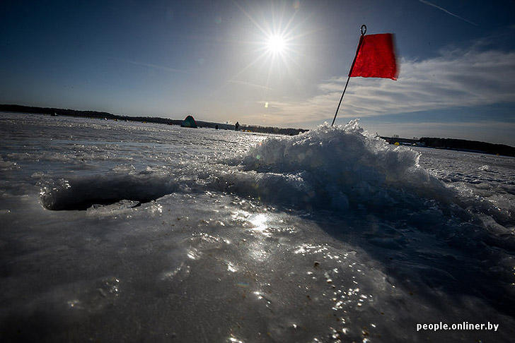  репортаж с зимней рыбалки на Минском море