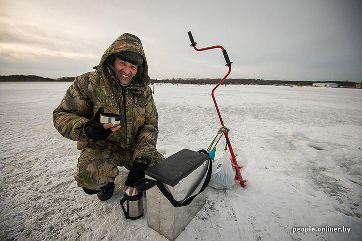 репортаж с зимней рыбалки на Минском море