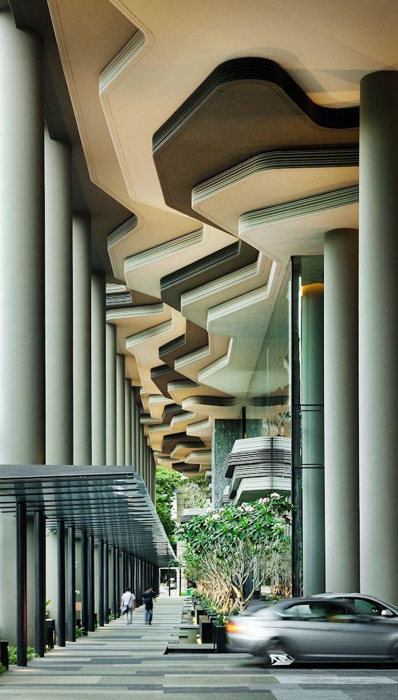 Parkroyal05 Уникальный сад на фасаде отеля в Сингапуре