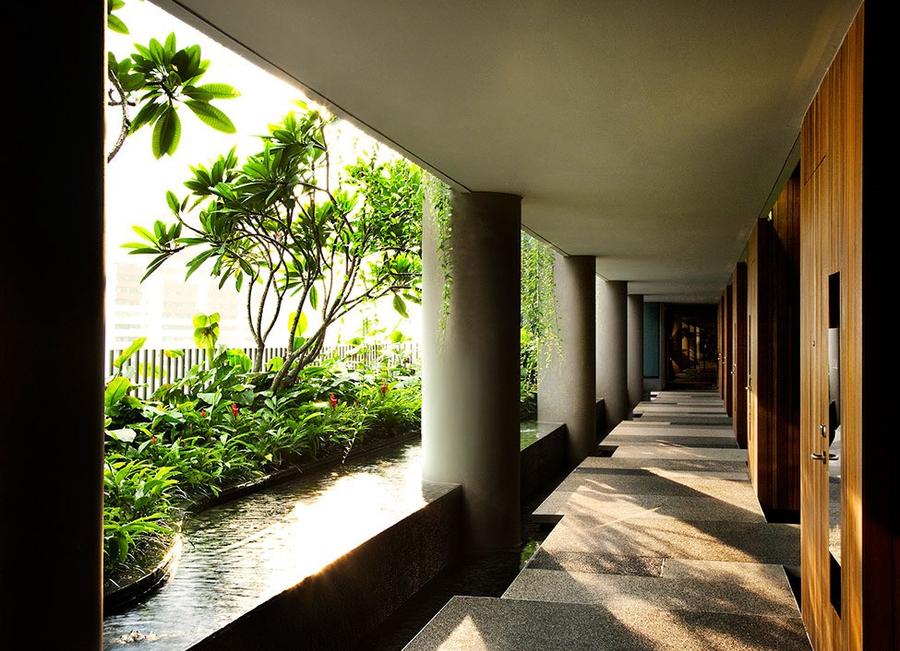 Parkroyal15 Уникальный сад на фасаде отеля в Сингапуре