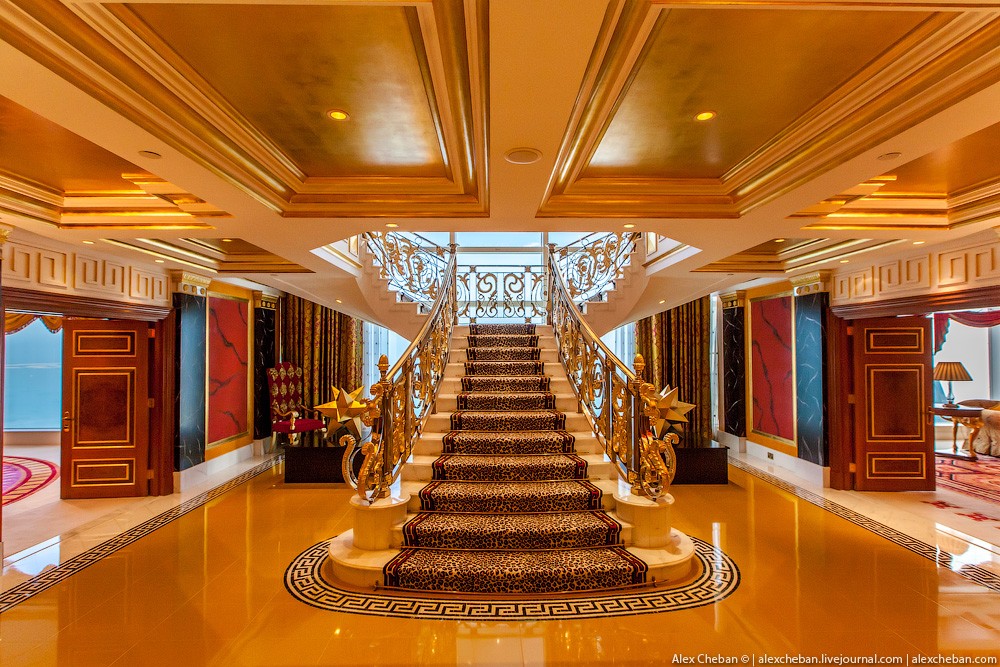 BurjAlArab05 ouro para xeques e oligarcas: o quarto mais caro no hotel Burj Al Arab sete estrelas