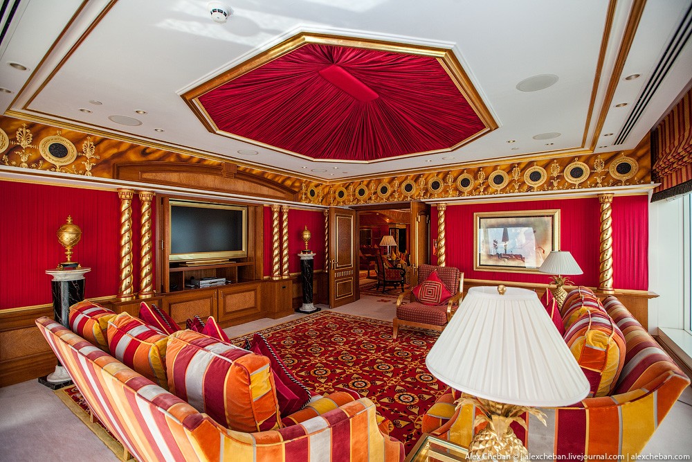 BurjAlArab06 ouro para xeques e oligarcas: o quarto mais caro no hotel Burj Al Arab sete estrelas