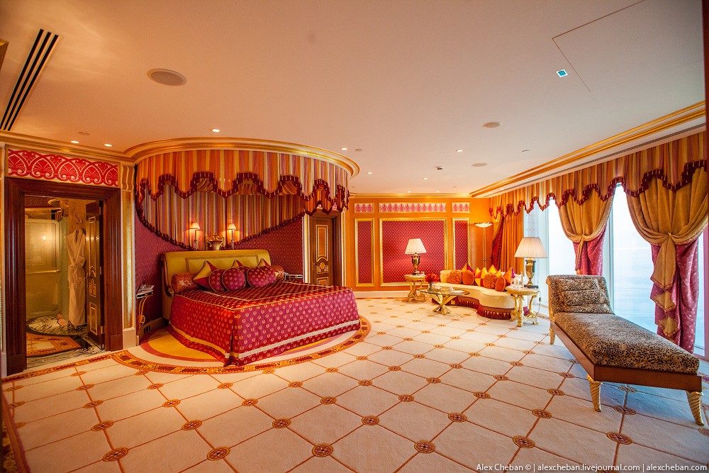 BurjAlArab24 ouro para xeques e oligarcas: o quarto mais caro no hotel Burj Al Arab sete estrelas