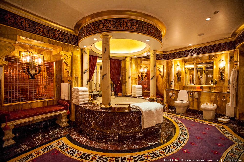 BurjAlArab36 ouro para xeques e oligarcas: o quarto mais caro no hotel Burj Al Arab sete estrelas