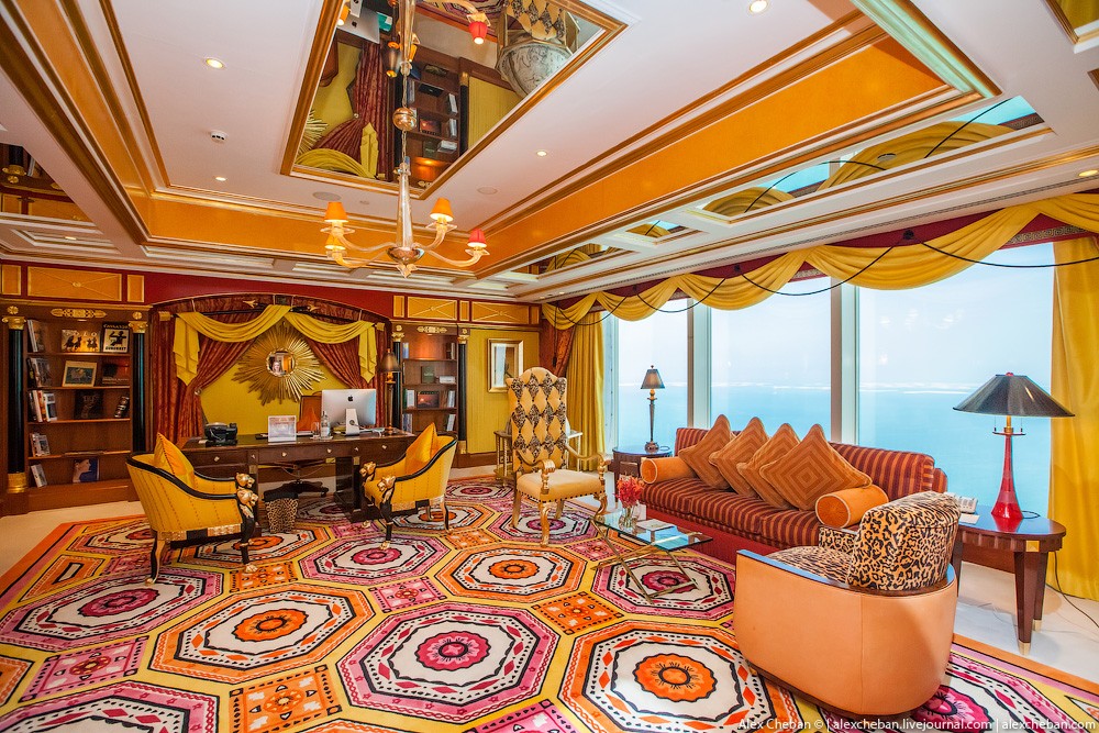 BurjAlArab47 ouro para xeques e oligarcas: o quarto mais caro no hotel Burj Al Arab sete estrelas