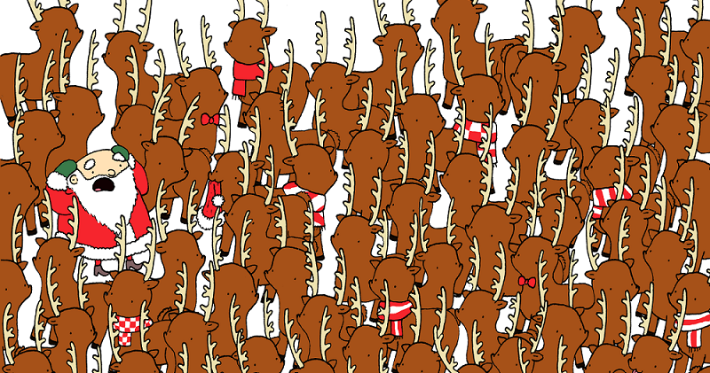 Если сможете отыскать медведя на этой картинке, Дед Мороз подарит вам 100 биткоинов