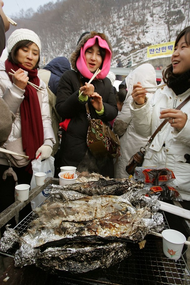 Фотография: Фестиваль подледной рыбалки в Южной Корее №6 - BigPicture.ru