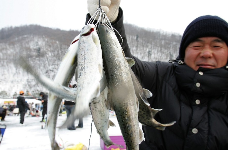 Фотография: Фестиваль подледной рыбалки в Южной Корее №15 - BigPicture.ru
