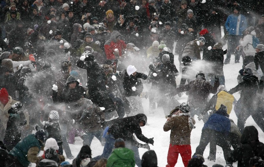 Фотография: Снежный флешмоб в Берлине №9 - BigPicture.ru