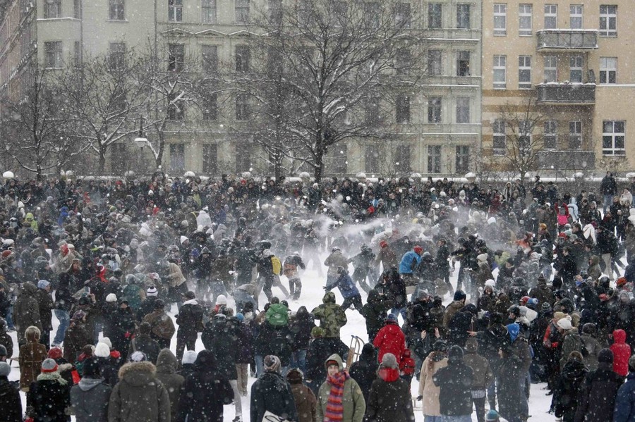 Фотография: Снежный флешмоб в Берлине №5 - BigPicture.ru