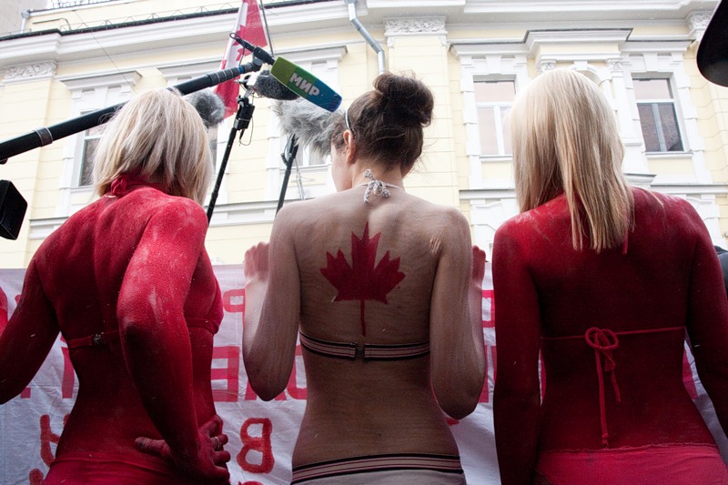 Фотография: Акция протеста у посольства Канады №4 - BigPicture.ru