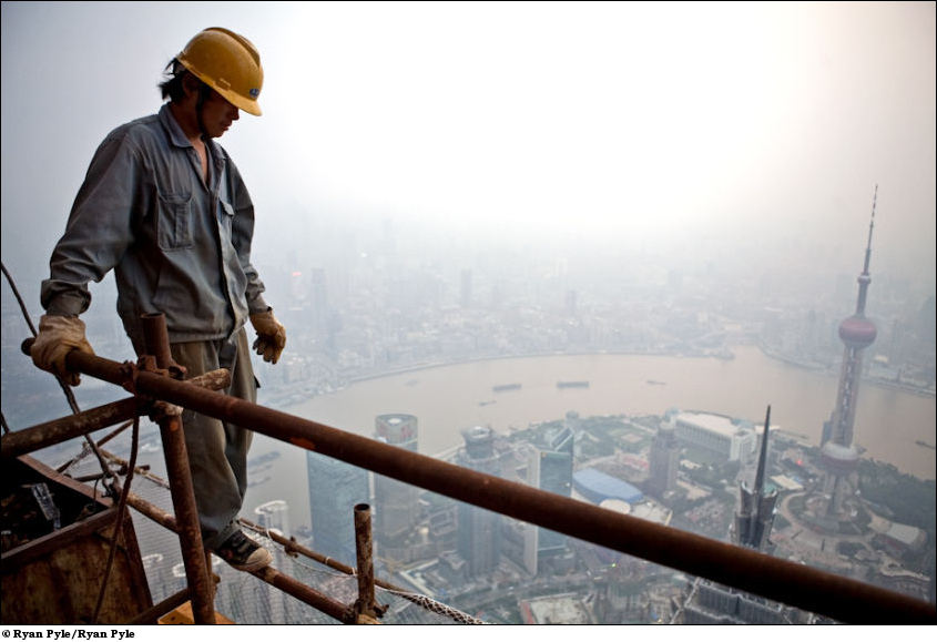 Фотография: Строительство Шанхайского всемирного финансового центра №2 - BigPicture.ru