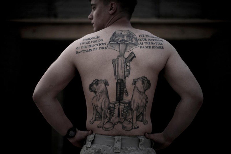 Татуировки американских морпехов в Афганистане