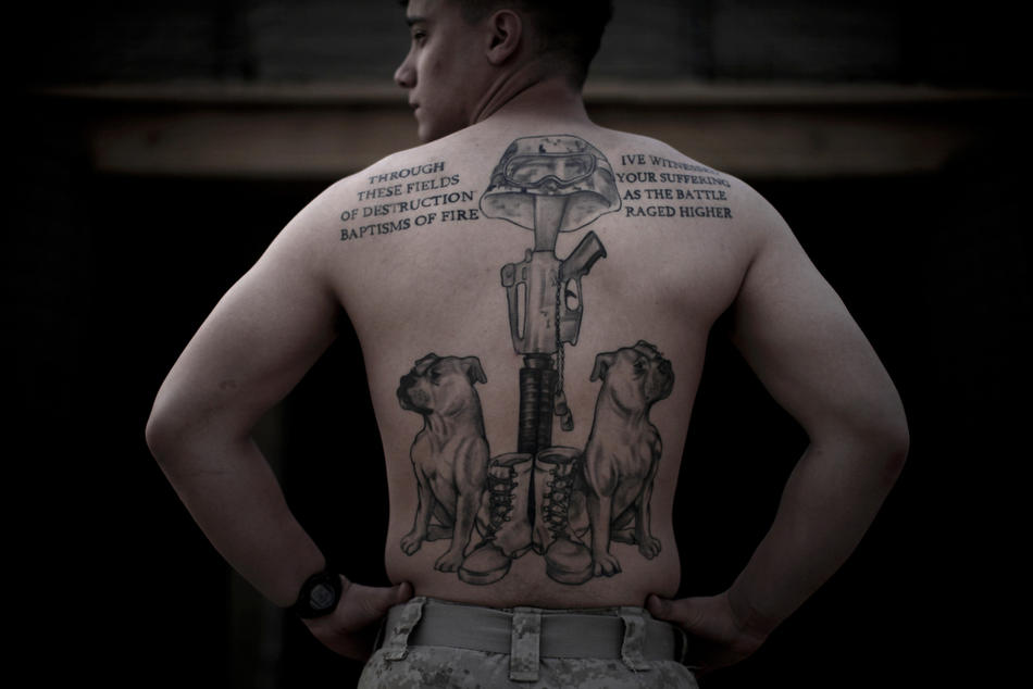 Фотография: Татуировки американских морпехов в Афганистане №8 - BigPicture.ru