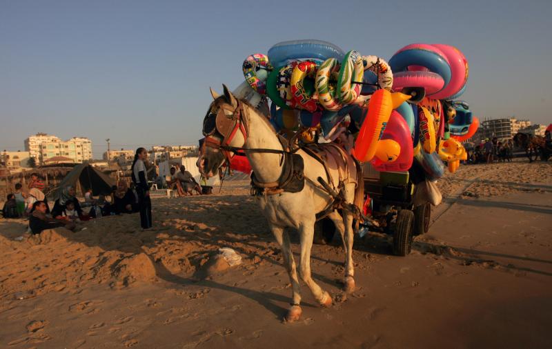 Фотография: Палестинцы на пляже в Секторе Газа №3 - BigPicture.ru