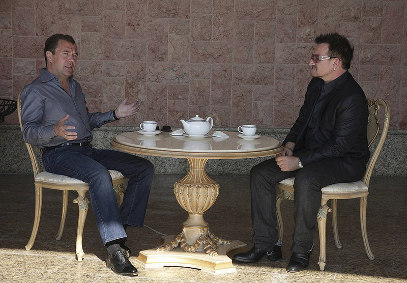 Встреча Медведева с Боно