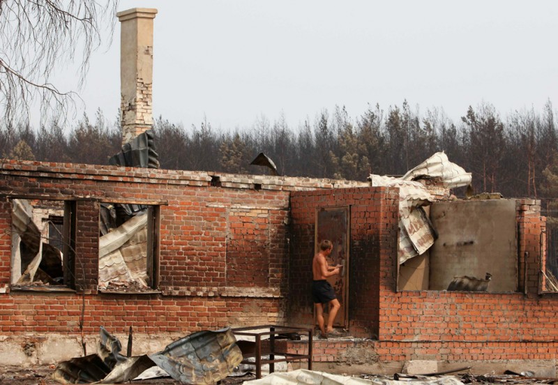 Фото пожара дома в деревне