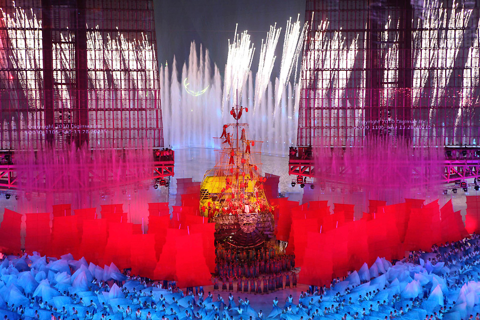 Фотография: Подготовка к открытию Азиатских игр в Китае №5 - BigPicture.ru