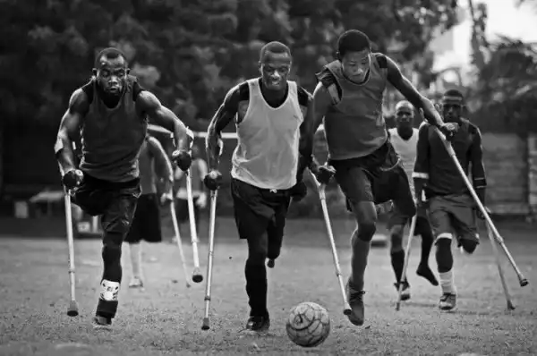 Футболисты-ампутанты на Гаити