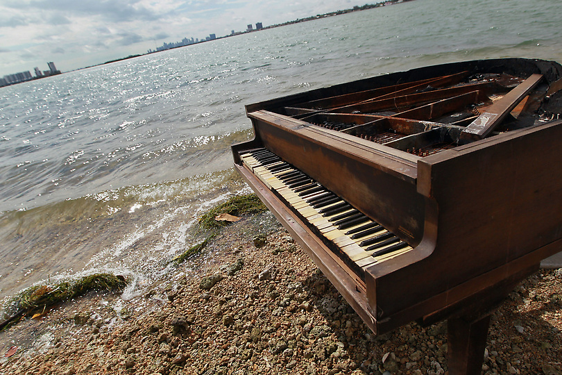 Фотография: Рояль на отмели в Майами №2 - BigPicture.ru