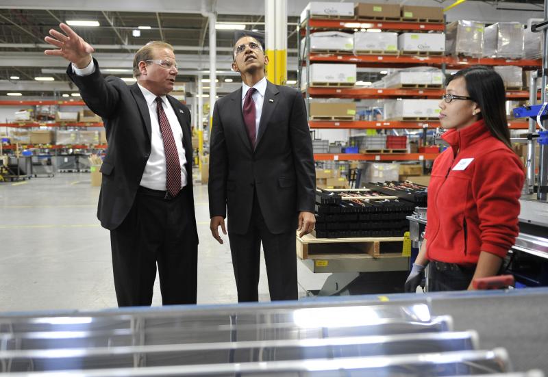 Фотография: Барак Обама посещает предприятия Висконсина №5 - BigPicture.ru