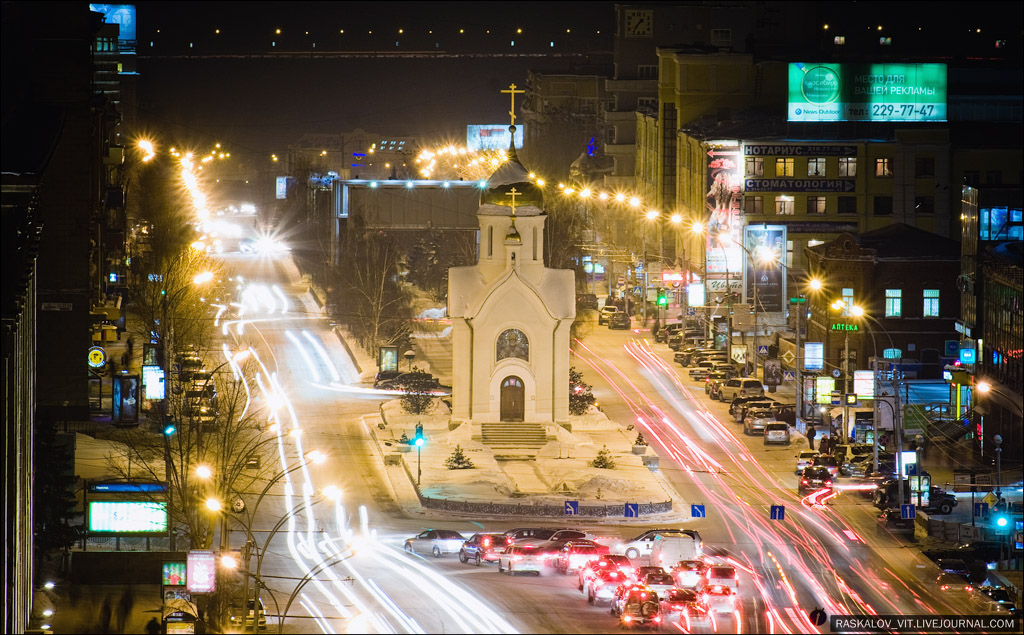 Часовня Новосибирск зимой