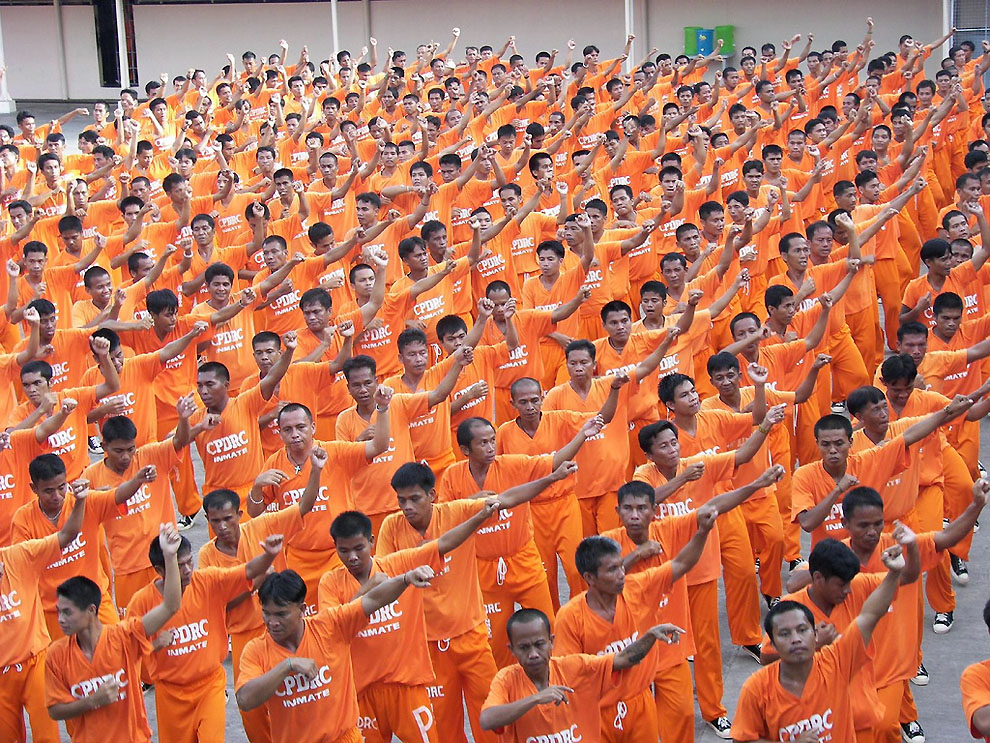 Фотография: Массовый танец заключенных на Филиппинах №4 - BigPicture.ru