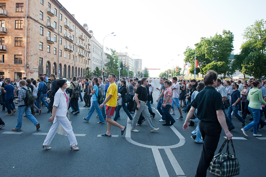 Фотография: Разгон мирной акции в Минске №36 - BigPicture.ru