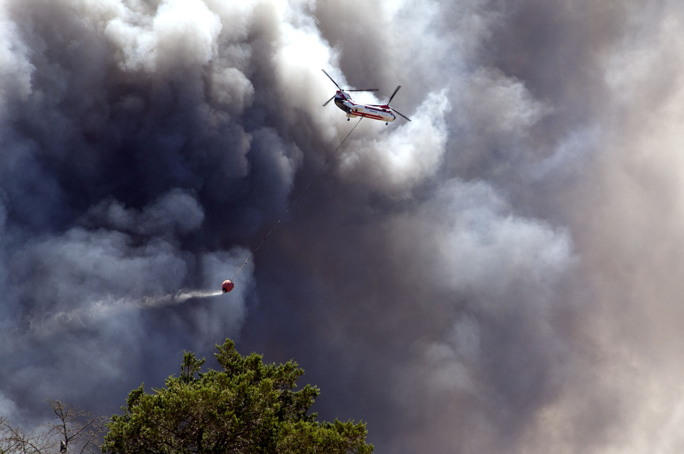 Фотография: Лесные пожары бушуют в Техасе №2 - BigPicture.ru