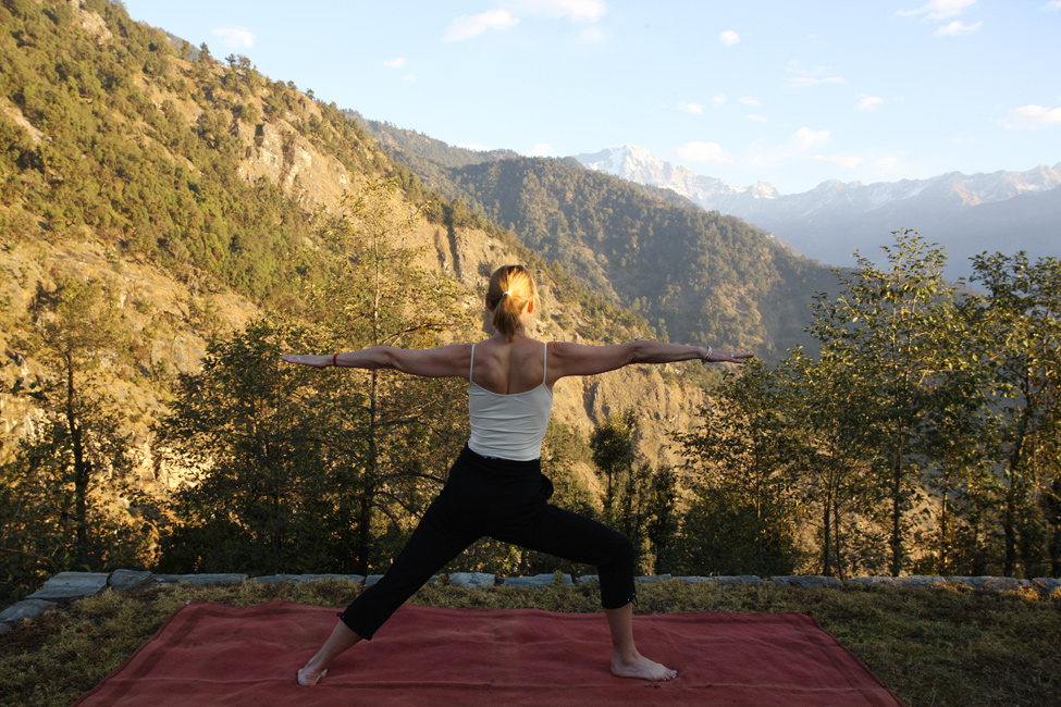 Йога в гималаях. Ретрит в Гималаях. Йоги в Гималаях. Йога Индия.