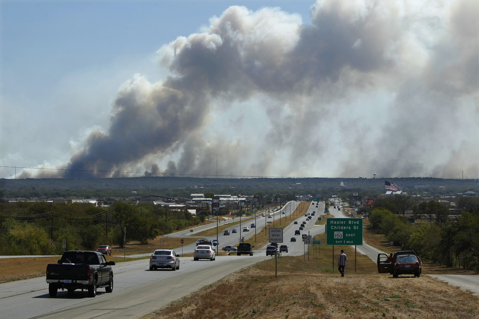 Фотография: Лесные пожары бушуют в Техасе №3 - BigPicture.ru