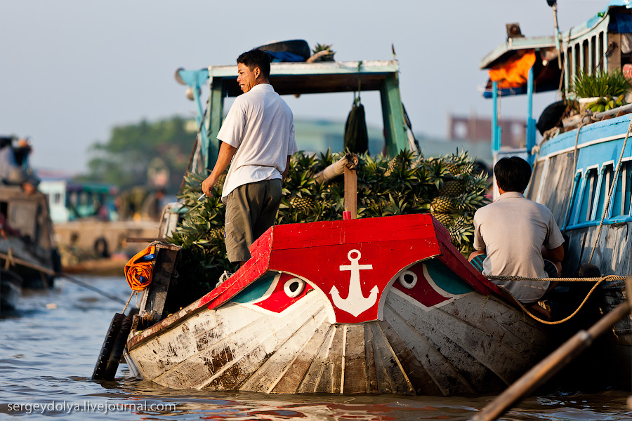 Фотография: Плавучий рынок Кайранг в дельте Меконга №2 - BigPicture.ru