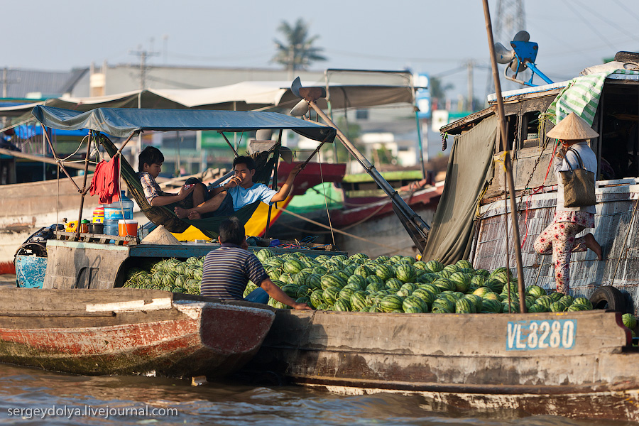 Фотография: Плавучий рынок Кайранг в дельте Меконга №13 - BigPicture.ru