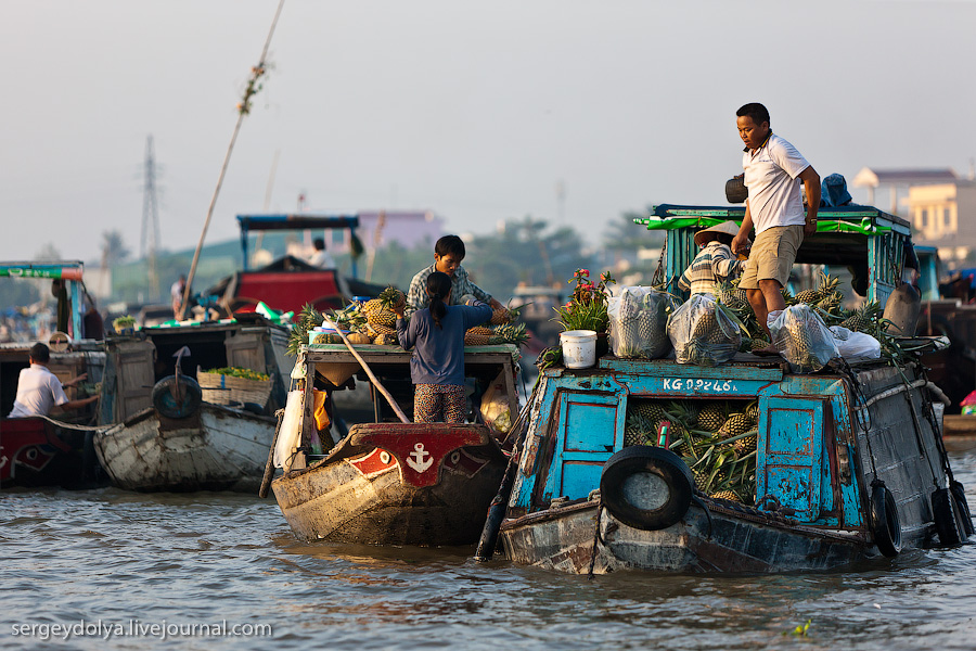 Фотография: Плавучий рынок Кайранг в дельте Меконга №18 - BigPicture.ru