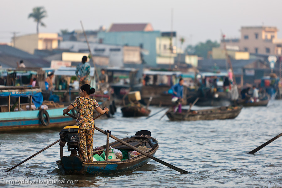 Фотография: Плавучий рынок Кайранг в дельте Меконга №32 - BigPicture.ru