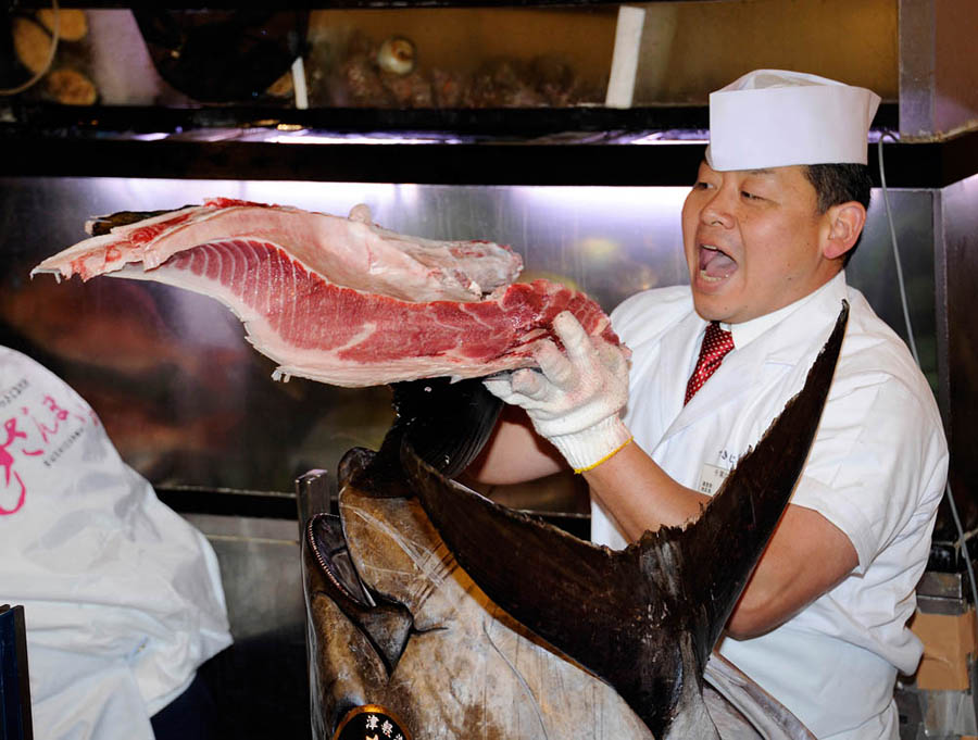 Фотография: В Японии разделали гигантского тунца за 736 тысяч долларов №8 - BigPicture.ru