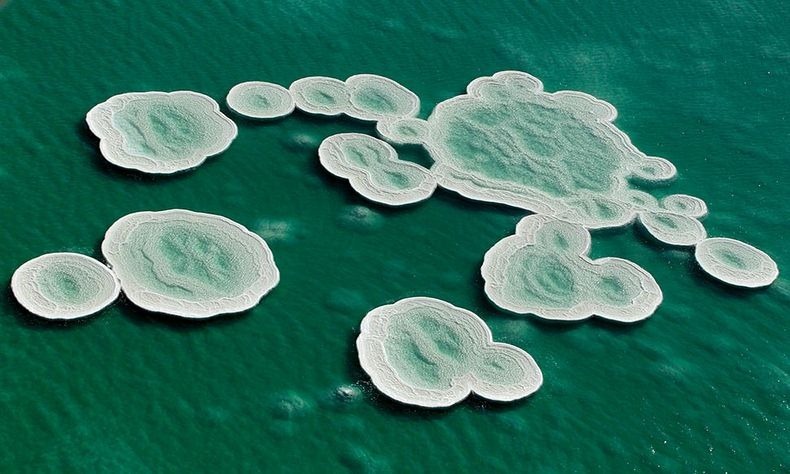 Фотография: Странные соляные образования в Мертвом море №3 - BigPicture.ru