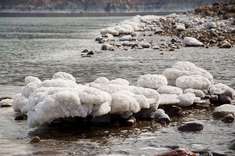 Фотография: Странные соляные образования в Мертвом море №9 - BigPicture.ru