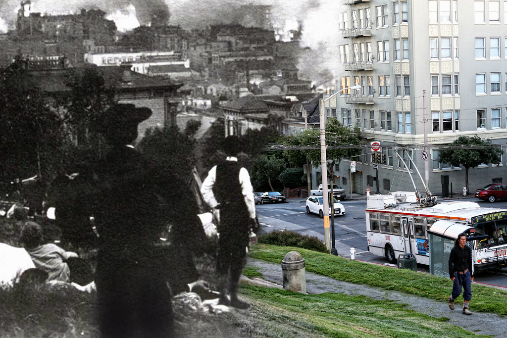 Фотография: Сан-Франциско после разрушительного землетрясения 1906 года и сегодня №11 - BigPicture.ru
