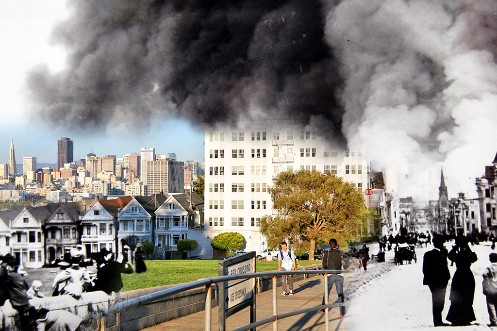 Фотография: Сан-Франциско после разрушительного землетрясения 1906 года и сегодня №13 - BigPicture.ru