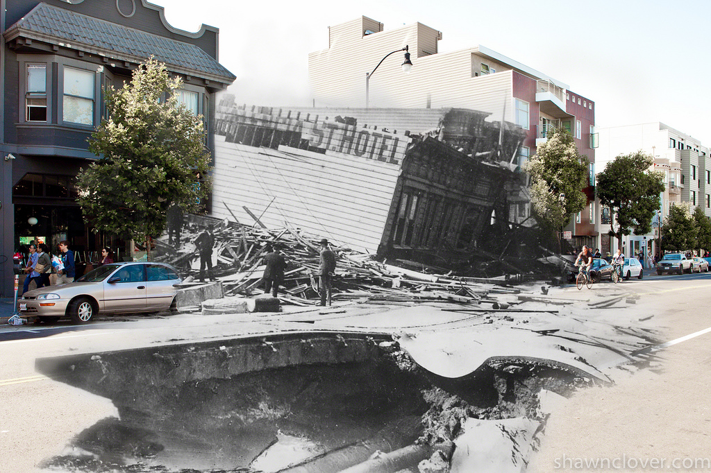 Фотография: Сан-Франциско после разрушительного землетрясения 1906 года и сегодня №18 - BigPicture.ru