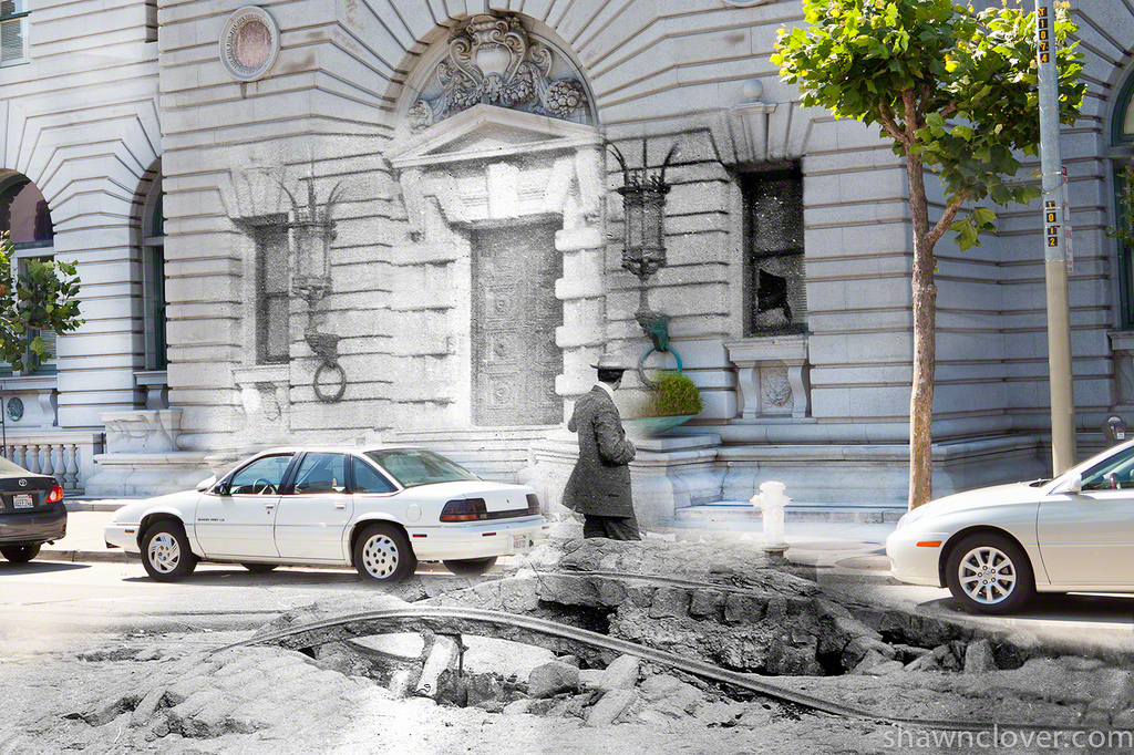 Фотография: Сан-Франциско после разрушительного землетрясения 1906 года и сегодня №20 - BigPicture.ru