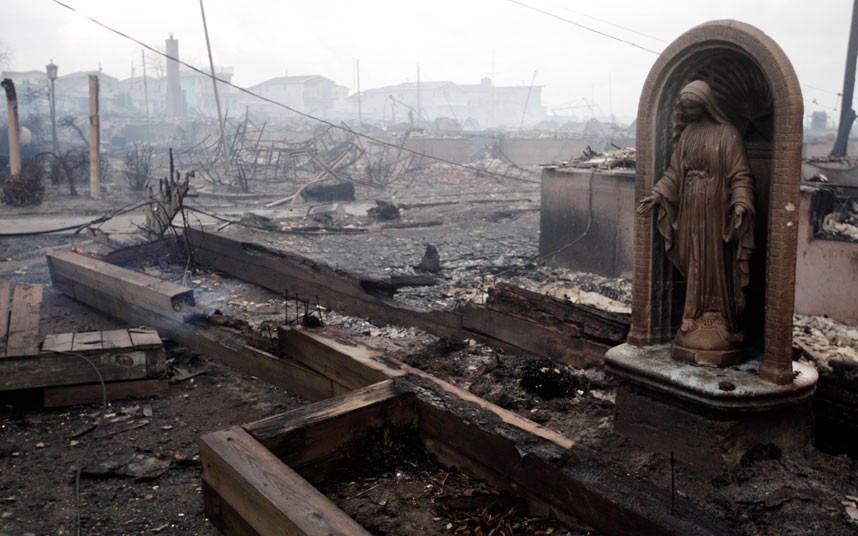 Фотография: Пожар после урагана Сэнди №2 - BigPicture.ru